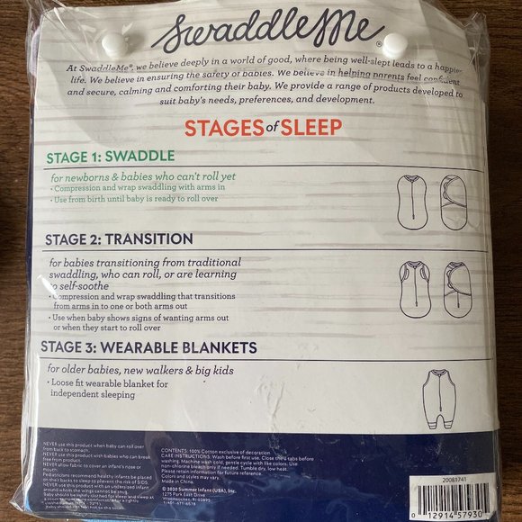 SwaddleMe Swaddle Adjustable Baby Wrap in Blue 3 Pack Stage 1 NEW - Picture 2 of 5